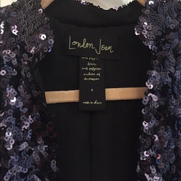 London Jean Sequin Blazer - Picture 2 of 4